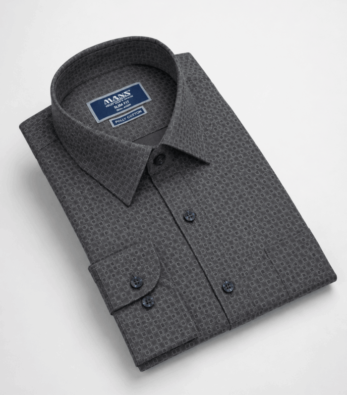 Mans Smart Casual Prints Slim Fit Long Sleeve