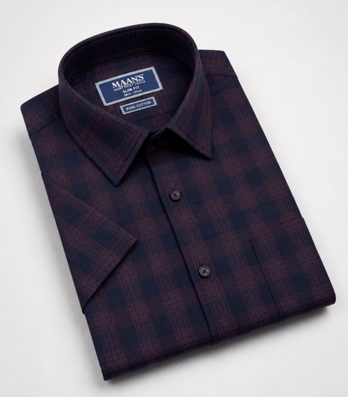 Mans Smart Casual Dark Prints Slim Fit Long Sleeve