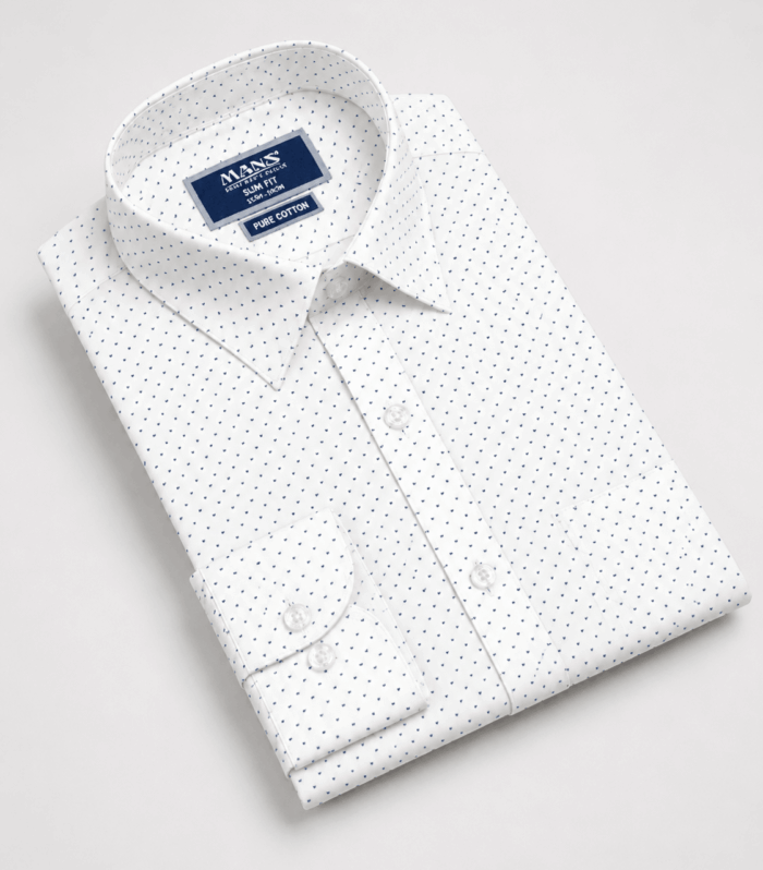 Mans Formal Dark Check Slim Fit Short Sleeve