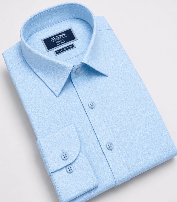 Mans Formal P Dobby Slim Fit Long Sleeve